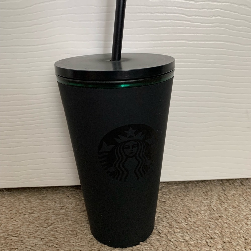 Matte Black Starbucks Tumbler